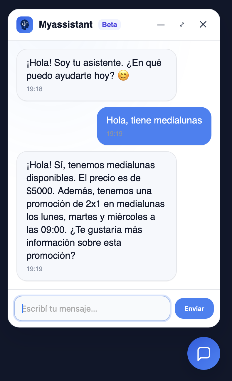Consulta por medialunas y promo 2×1